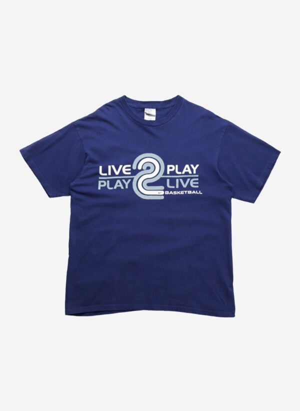 Vintage Y2K Nike Basketball T-Shirt blau