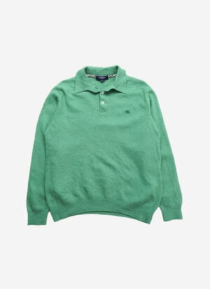Vintage Burberry Wollpullover grün
