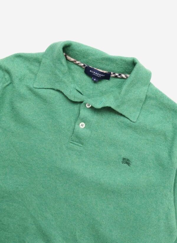 Vintage Burberry Wollpullover grün