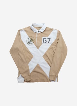 Vintage Polo Jeans Ralph Lauren Rugby Shirt beige