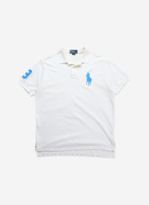 Vintage Polo Ralph Lauren Big Pony Poloshirt weiß