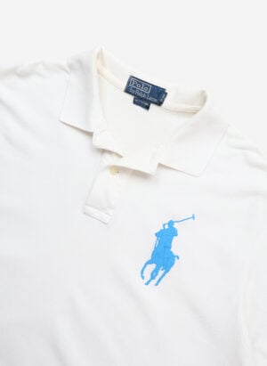 Vintage Polo Ralph Lauren Big Pony Poloshirt weiß