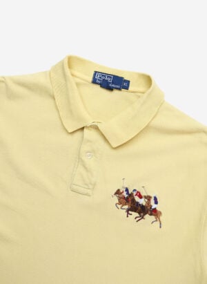 Vintage Polo Ralph Lauren Big Logo Poloshirt gelb