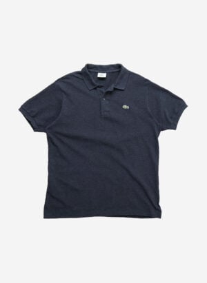 Vintage 90s Lacoste Poloshirt dunkelgrau