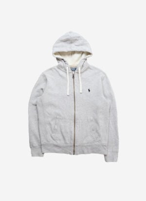 Vintage Polo Ralph Lauren Zip-Hoodie grau