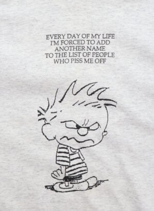 Vintage 90s Calvin & Hobbes T-Shirt Single Stich