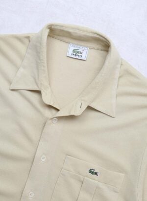Vintage 80s Lacoste Kurzarmhemd gelb