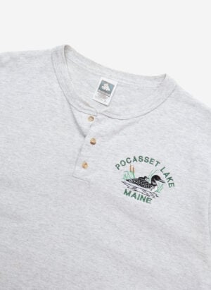 Vintage 90s Maine Henley T-Shirt Single Stitch