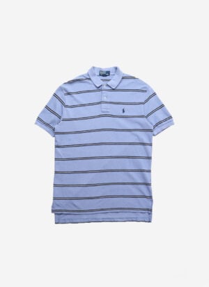 Vintage Polo Ralph Lauren Poloshirt blau gestreift