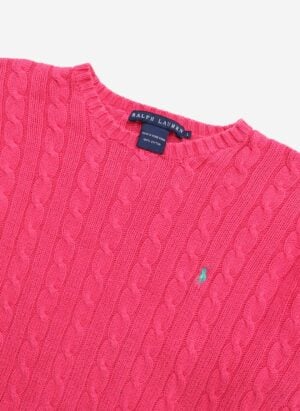 Vintage Ralph Lauren Damen Strickpullover pink