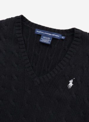 Vintage Ralph Lauren Sport Damen V-Neck Strickpullover