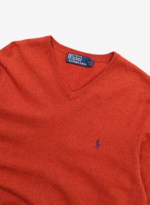 Vintage Polo Ralph Lauren Merino Strickpullover orange