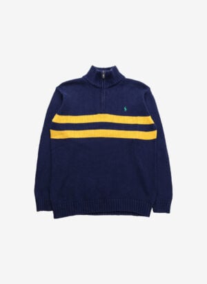 Vintage Polo Ralph Lauren Half-Zip Strickpullover navy