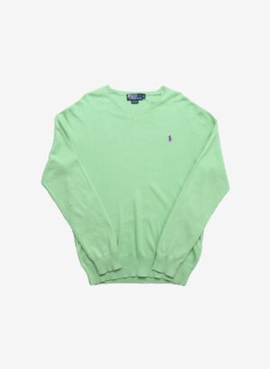 Vintage Polo Ralph Lauren V-Neck Sweater grün