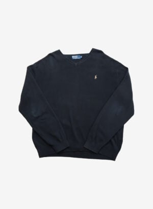 Vintage Polo Ralph Lauren V-Neck Sweater schwarz