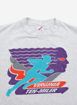 Vintage 90s Virginia Ten Miler T-Shirt Single Stitch