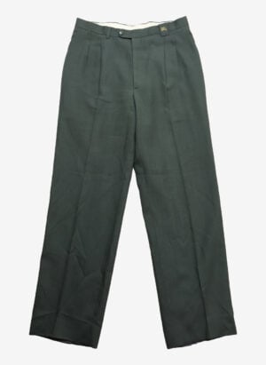Vintage 80s Burberry Leinen Anzughose grün