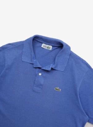 Vintage 80s Chemise Lacoste Poloshirt blau