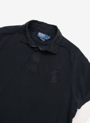 Vintage Polo Ralph Lauren Big Pony Poloshirt schwarz