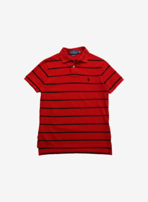 Vintage Polo Ralph Lauren Poloshirt rot gestreift