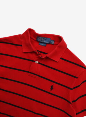Vintage Polo Ralph Lauren Poloshirt rot gestreift