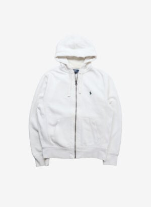 Vintage Polo Ralph Lauren Zip-Hoodie weiß