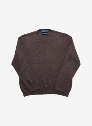 Vintage Polo Ralph Lauren V-Neck Sweater braun