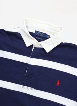 Polo Ralph Lauren Slim-Fit Rugby Shirt navy gestreift
