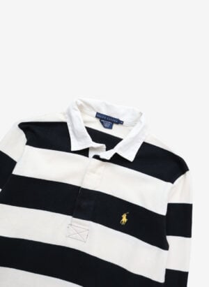 Vintage Ralph Lauren Damen Rugby Shirt schwarz-weiß