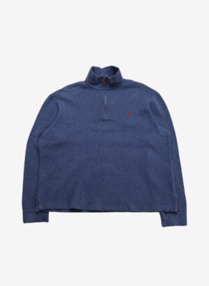 Vintage Polo Ralph Lauren Quarter-Zip Sweater dunkelblau