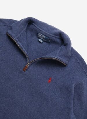 Vintage Polo Ralph Lauren Quarter-Zip Sweater dunkelblau