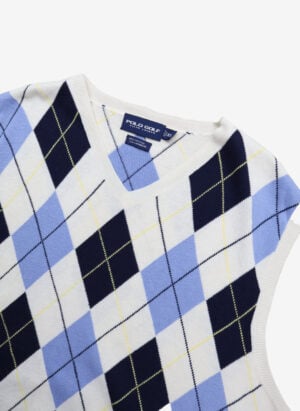 Vintage Polo Golf Ralph Lauren Sweater Weste Rauten