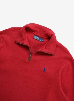 Vintage Polo Ralph Lauren Quarter-Zip Sweater rot