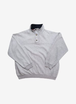Vintage Sergio Tacchini Quarter-Zip Sweater grau