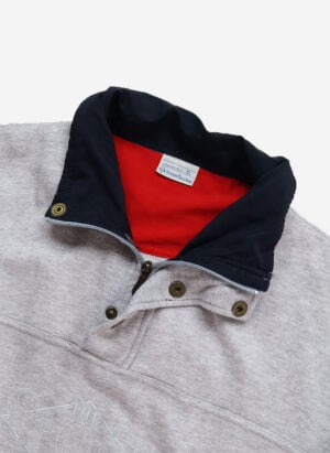 Vintage Sergio Tacchini Quarter-Zip Sweater grau