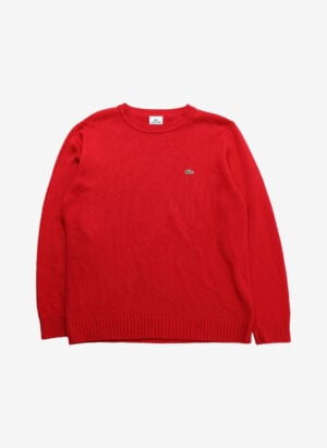 Vintage Lacoste Strickpullover rot
