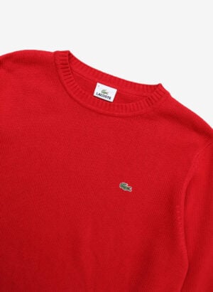 Vintage Lacoste Strickpullover rot