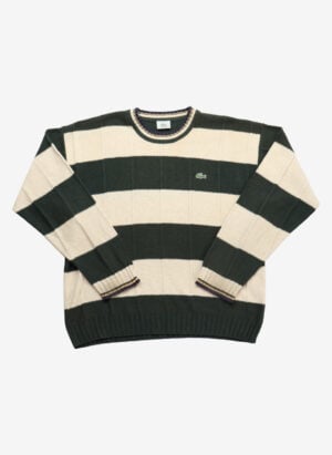 Vintage 90s Lacoste Strickpullover beige-grün
