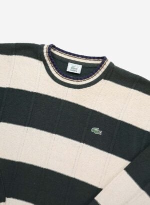 Vintage 90s Lacoste Strickpullover beige-grün