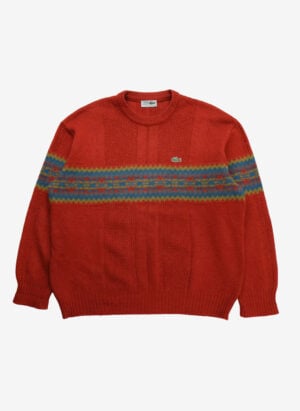 Vintage 80s Chemise Lacoste Strickpullover orange