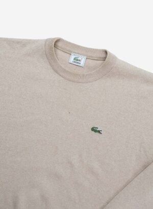 Vintage 90s Lacoste Strickpullover beige