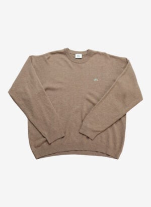 Vintage 90s Lacoste Strickpullover hellbraun