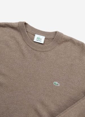 Vintage 90s Lacoste Strickpullover hellbraun