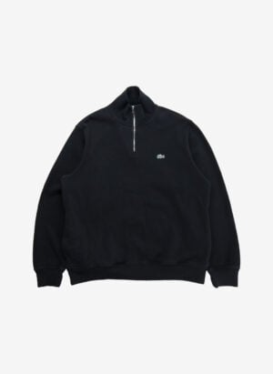 Lacoste Quarter-Zip Sweater schwarz