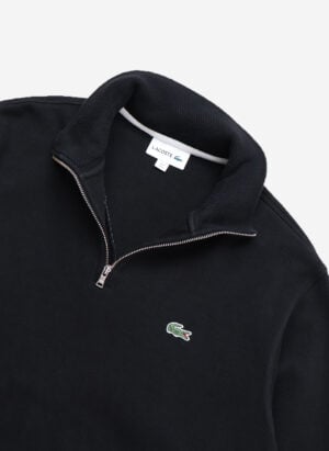 Lacoste Quarter-Zip Sweater schwarz
