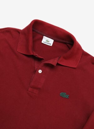 Vintage Lacoste Longsleeve Poloshirt rot