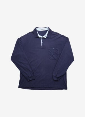 Vintage 90s Burberry Longsleeve Poloshirt navy
