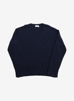 Vintage 90s Merino Wollpullover navy