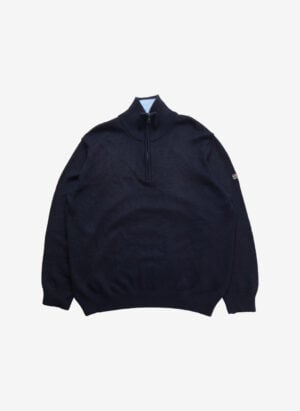 Vintage Navigare Strick Half-Zip navy