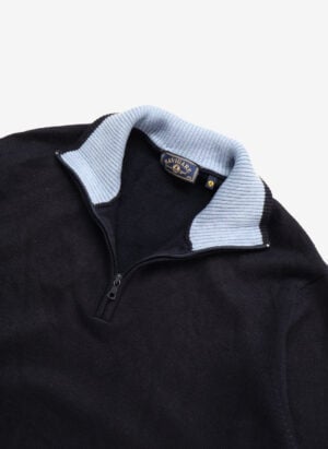 Vintage Navigare Strick Half-Zip navy